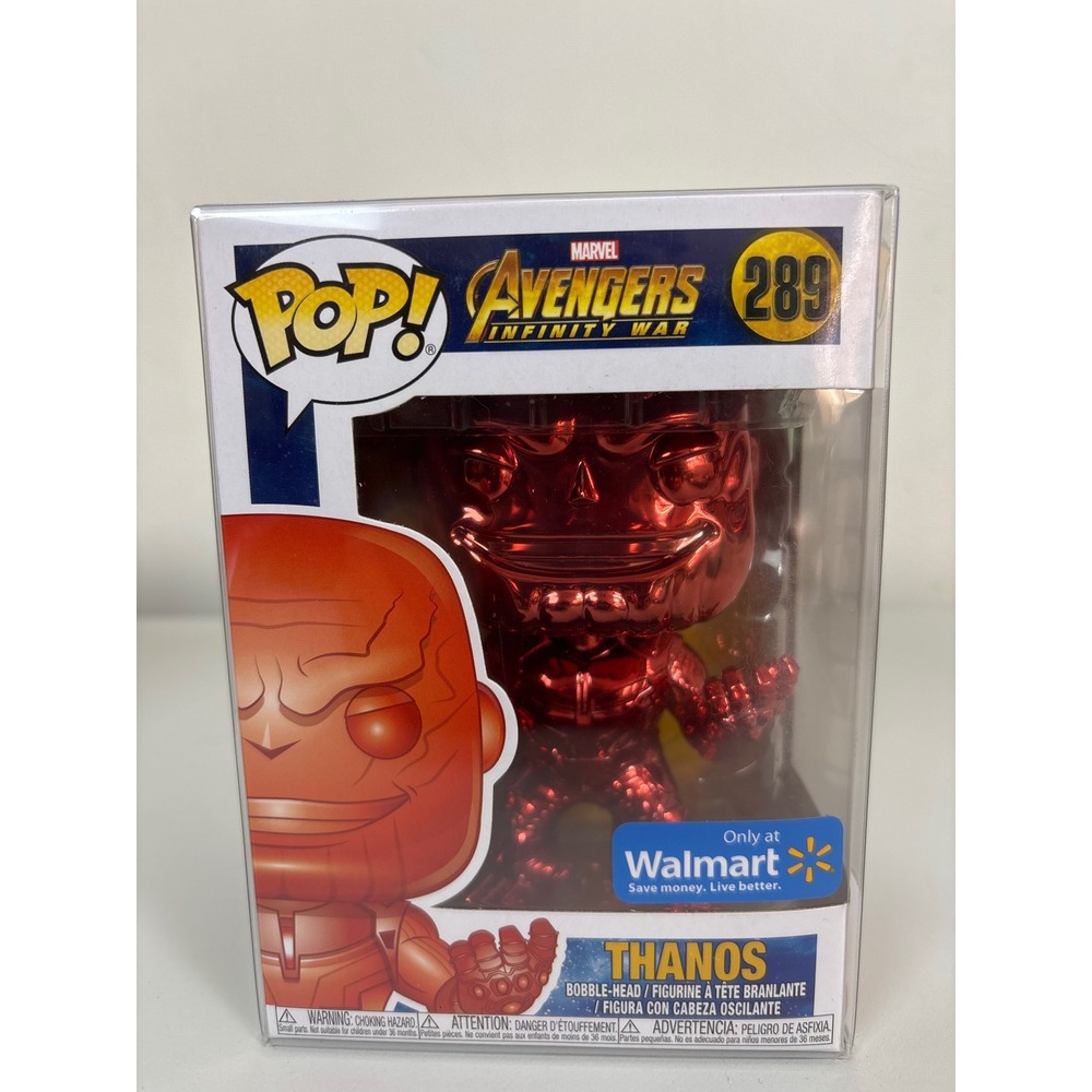 Funko Pop Marvel Avengers Infinity War Thanos 289 Red Chrome Walmart Exclusive